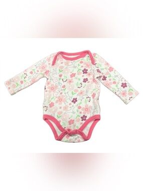 duck duck goose Floral & Deer Thermal Long Sleeve Bodysuit - Size 0-3M